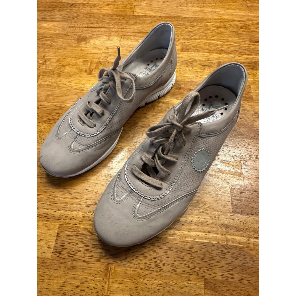 Mephisto Runoff Air-Jet System Taupe Leather Walking Shoes Sneakers Womens 9
